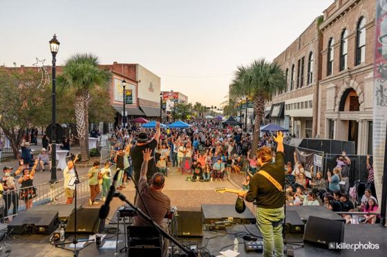 Live music on a Chuck Fest stage in downtown Lake Charles (10 of 73)