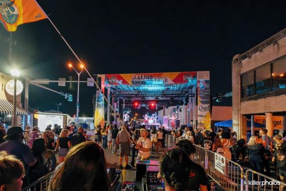 Live music on a Chuck Fest stage in downtown Lake Charles (16 of 73)