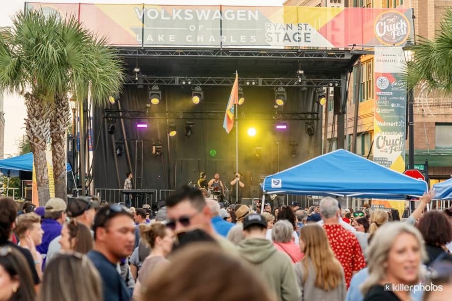 Live music on a Chuck Fest stage in downtown Lake Charles (52 of 73)