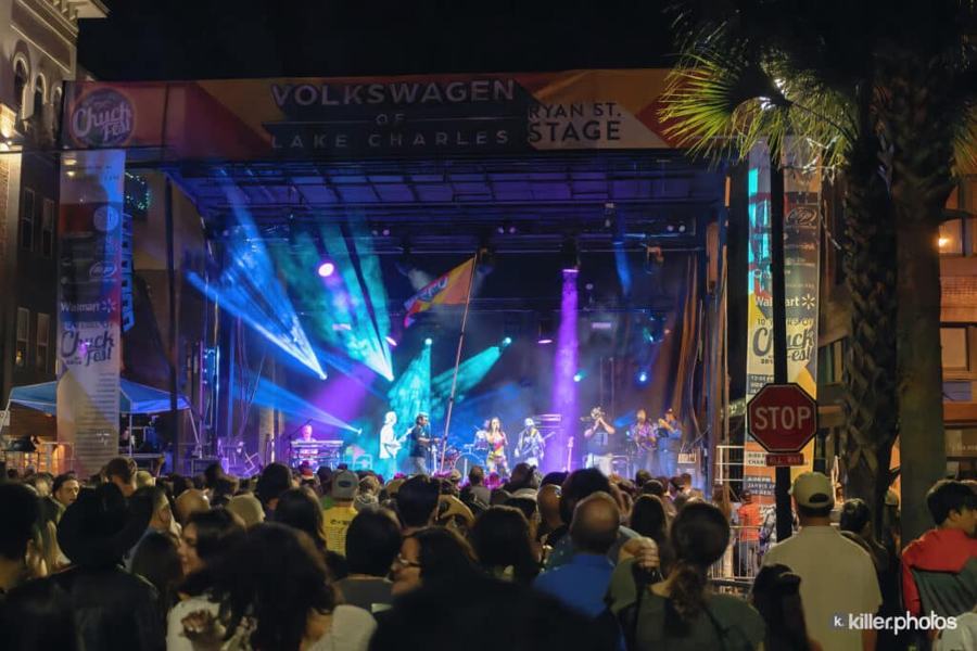 Live music on a Chuck Fest stage in downtown Lake Charles (70 of 73)